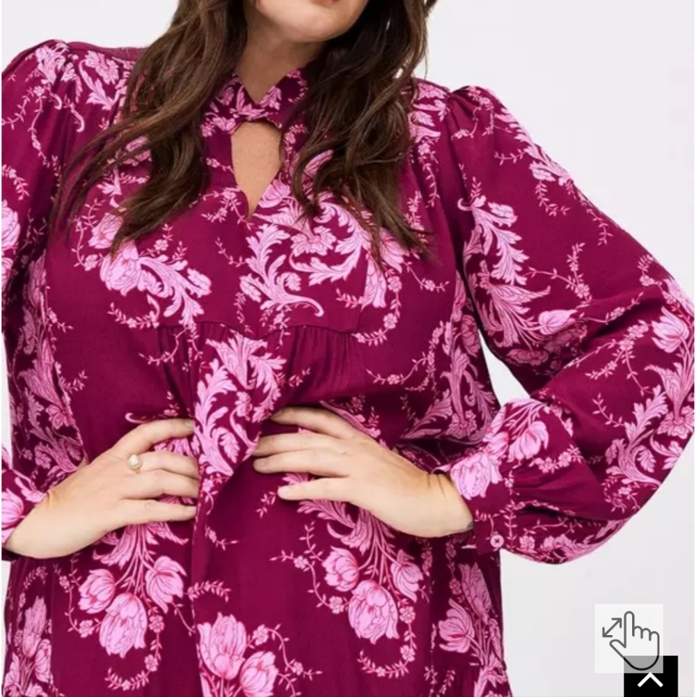 Belle Isle Ruffle Collar Drop Waist Dress By Torrid Size 4X BNWT - Picture 2 of 8